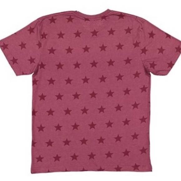 Code Five Men's Five Star Tee Shirt Size XL Burgundy Short Sleeve Crew Neck - Picture 2 of 3
